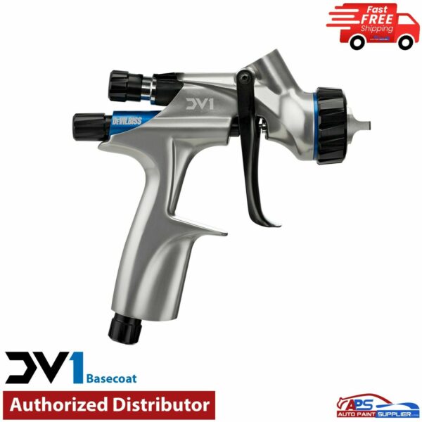 DeVilbiss Basecoat Paint Spray 1.2mm Gun with DV1-B PLUS HVLP Air Cap Model dv1