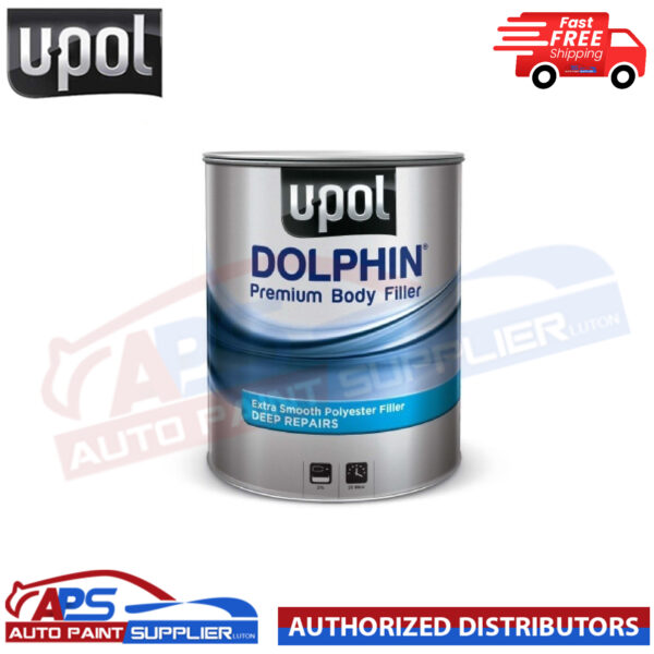 U-POL DOLPHIN PREMIUM DEEP BODY FILLER 3LTR - FOR DEEP REPAIRS, ULTRA FINE UPOL Model DOLBF/D